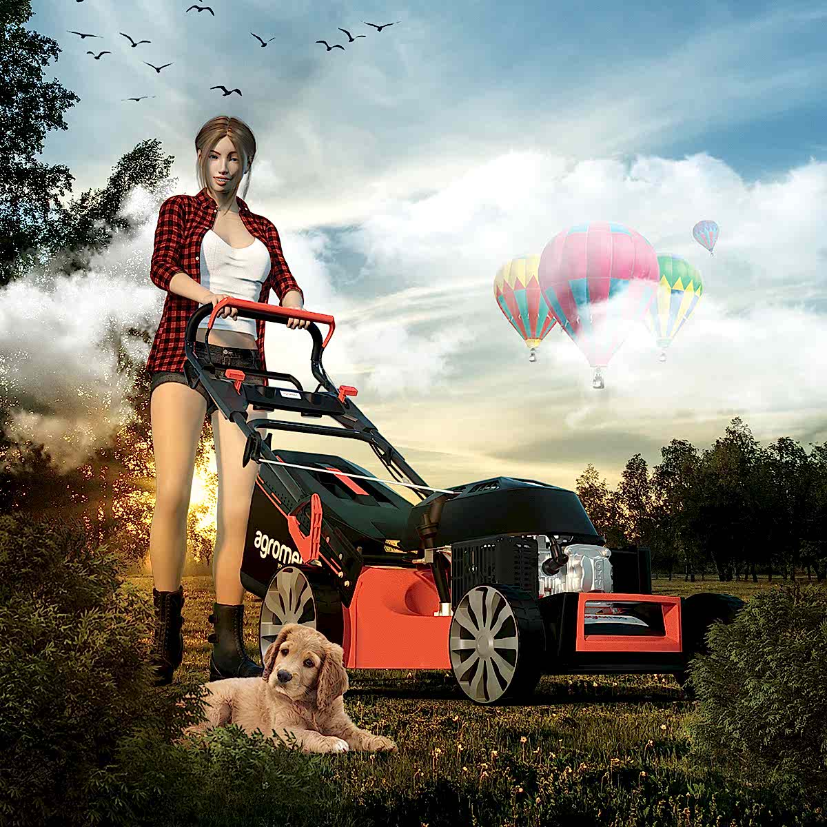 AG-95CBMSN - Benzinli Çim Biçme